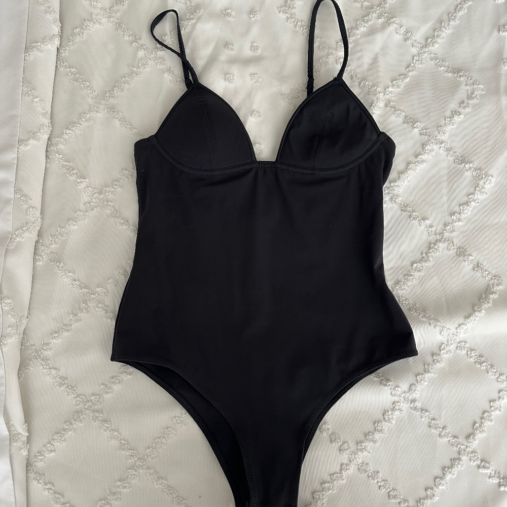 Fleur du Mal Black Bodysuit